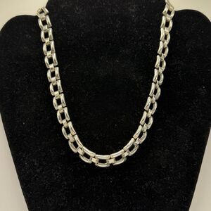 925 Sterling Silver Heavy Mariner Anchor Link Chain Necklace 18" 74.5g